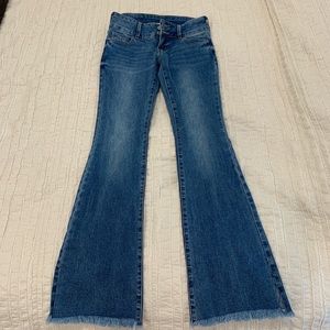 low rise flare pants